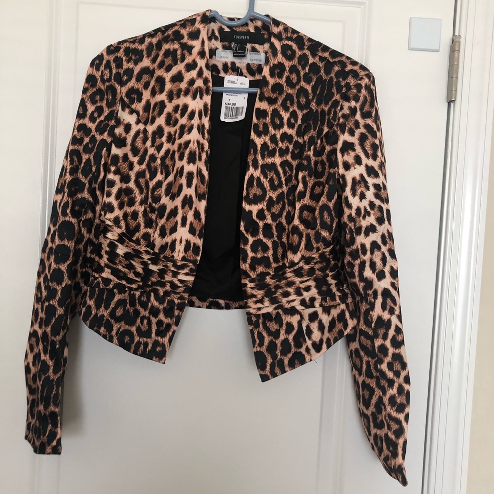 Leapord black n brown color blazer